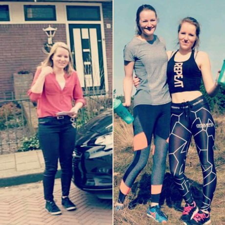 Het resultaat van de inspanningen (links: voor, rechts: na)